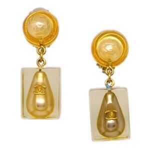 Chanel Dangle Earrings Clip-On Gold 97P 194281